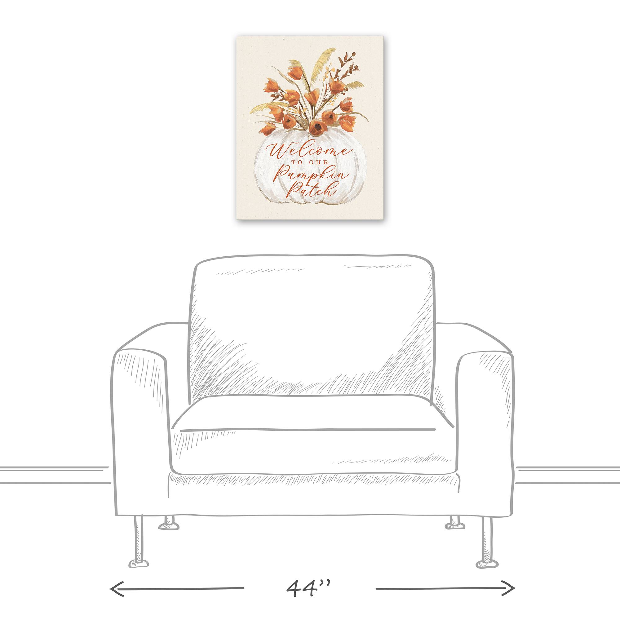 Welcome Pumpkin Patch Canvas Wall Art